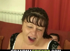 Busty chubby grandmother pov threesome