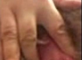 Wife using dildo and wank with hand