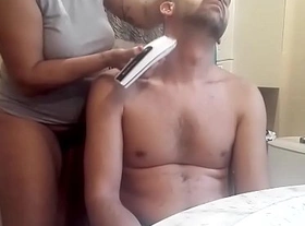 She cuts her boy hair and then fucks with him in the bathroom ADR0123