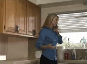 Horny wife fucked in the kitchen