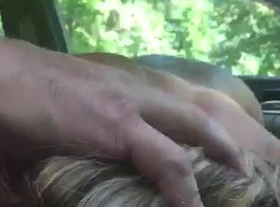 Incredible chick gives dirty car bj